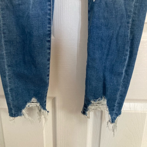 AmericanEagle 6X-Short Super Hi Rise Jeggings Ripped Ankle Length Stretch Jeans - Picture 6 of 13